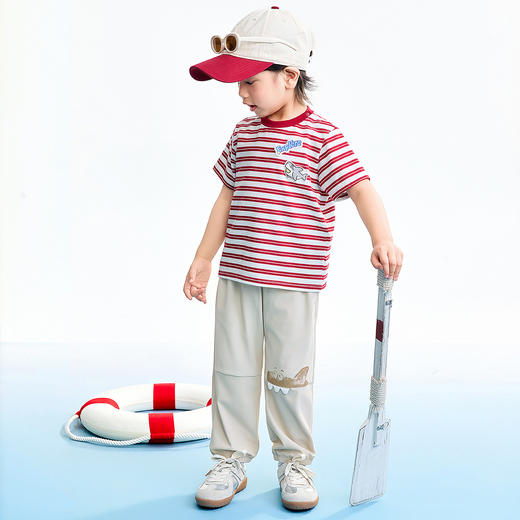 【实体店同款】男童全腰针织长裤夏季新款安奈儿童装XB626180 商品图3