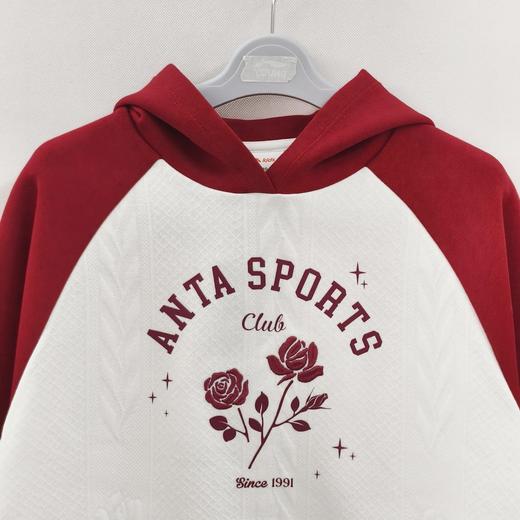 安踏儿童2026春款女大童套头连帽卫衣针织宽松运动上衣362621709 商品图2