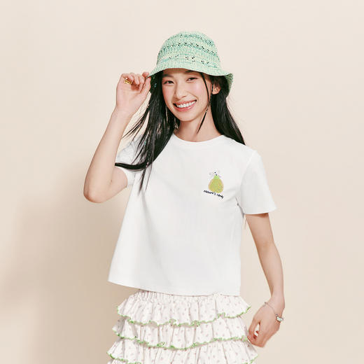 凉感T|森马短袖T恤女夏季短款图案刺绣抑菌吸湿速干2026新款衣服 商品图2