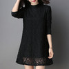 2026新款黑色大码蕾丝打底衫女中长款春秋季洋气长袖上衣时尚洋气 商品缩略图2