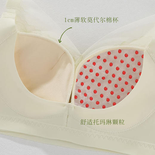 ZYQ-513  小胸聚拢内衣薄款透气舒适无侧骨性感蕾丝上托收副乳调整型文胸（单件） 商品图3