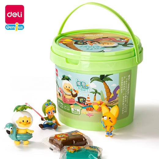 【安全品质！儿童专用】得力超轻粘土 儿童安全无毒彩泥 12色24色36色幼儿园橡皮泥黏土玩具 商品图4