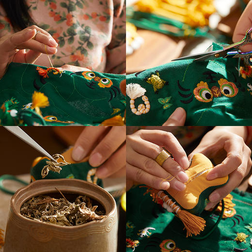 【故宫挂件】艾虎送福非遗手工艾草香囊小老虎挂件端午节礼物伴手礼 商品图7