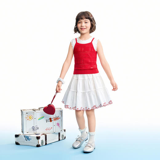 【实体店同款】女童半裙夏季新款安奈儿童装AG623145 商品图3