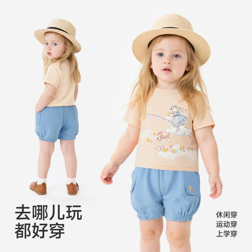 【商场同款】英氏女童短裤夏季新款外穿儿童休闲裤女宝宝牛仔裤子 商品图3