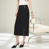 「自」全新升级【铂金会员146/天猫199/差价53】(21650)洛诗琳气质高腰通勤半身裙2026春季新款中长款开衩直筒裙 商品缩略图1
