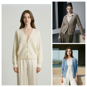 PALUOPO/PLV领女开衫E21870-B1/约重325g帕罗