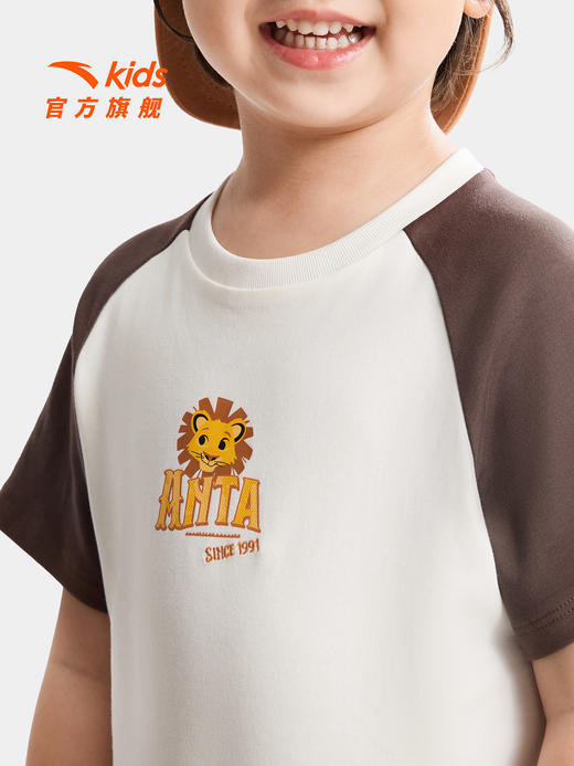狮子王联名安踏儿童男童针织短袖2026年夏季新款舒适亲肤小童短T352629115 商品图2