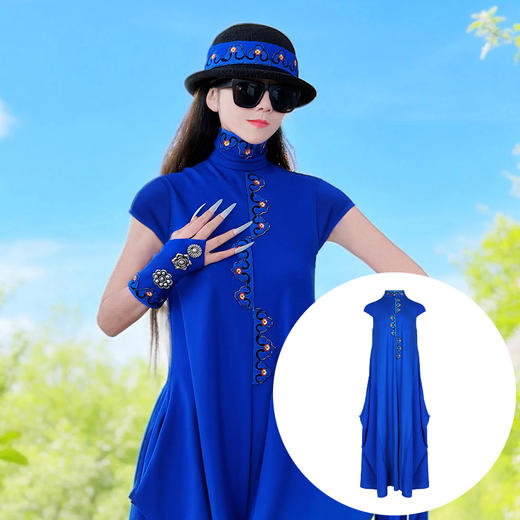 【杨丽萍老师同款】长风济月民族风绣花连衣裙 | 现货加急发  商品图0