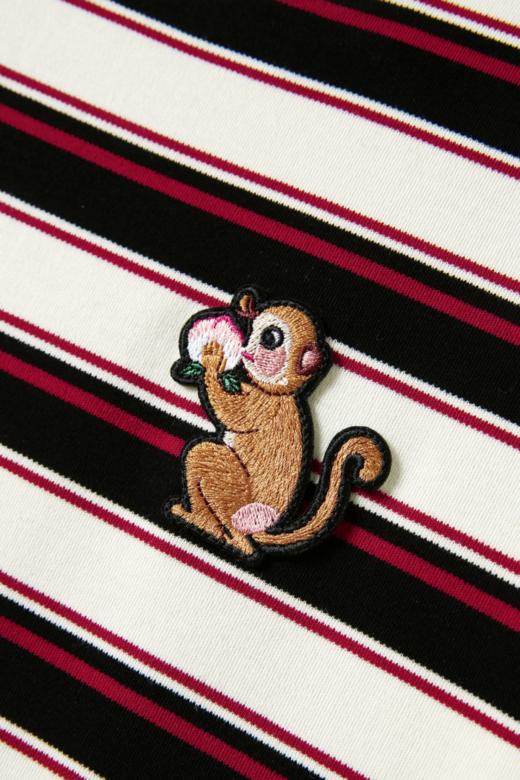 【mmgzs-2001】女士时尚长绒棉条纹百搭短袖T恤！！ 商品图2