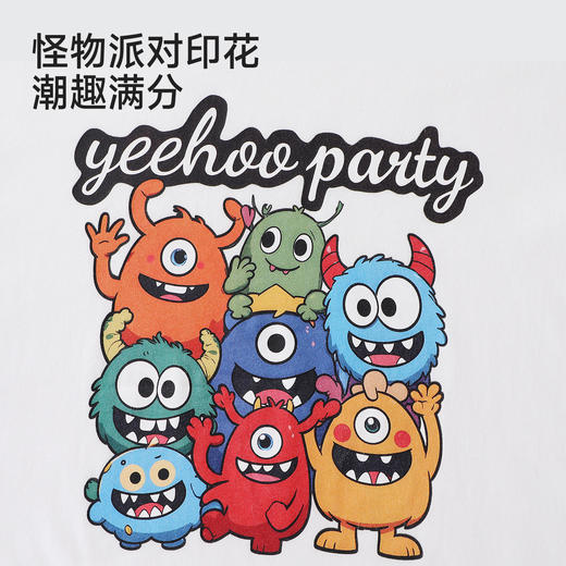 英氏儿童衣服男童A类一等品短袖圆领T恤宝宝夏季卡通新款上衣 商品图3