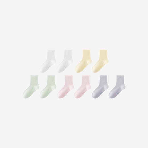 【桑蚕丝/莱赛尔】英氏儿童袜子男童春夏莫代尔中袜女童透气中筒袜百搭 商品图4
