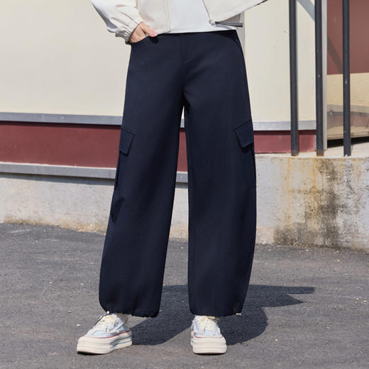 半身缘女裤 春季宽松钛金棉工装袋可调脚口香蕉裤261102P17820171 商品图2