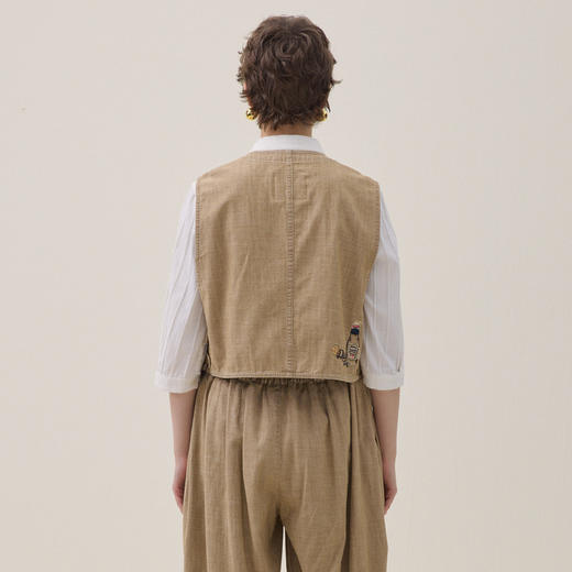 谜底牛仔马甲2026夏新品气质百搭复古洗水造型感马夹女262MM0604 商品图2