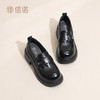 英伦风真皮乐福鞋女厚底一脚蹬百搭皮鞋黑色单鞋X6C161-12 商品缩略图2