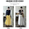 白开水半身裙女春夏季2026年新款高腰a字中长款蓬蓬裙小个子百褶裙 商品缩略图1