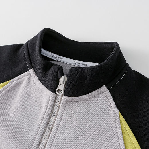 【撞色立领外套】棉花堂  针织立领外套  7A级抗菌  柔软有型   FA52027 商品图7