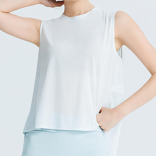 跃牌【周游世界】吸湿速干无袖宽松健身服薄款运动罩衫上衣TP0926 商品图2