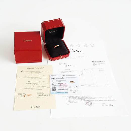 【95新】Cartier卡地亚LOVE系列B4085255玫瑰金窄版无钻LOVE戒指55号中性款020326NJS15 商品图1