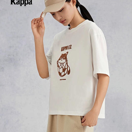MJ| kappa卡帕夏季新款纯棉运动上衣女士速干半袖短袖t恤K0E62TD09 商品图2