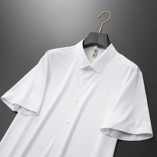 【DG】【莱赛尔棉】大依优型大码男装夏季亚麻纯色衬衫短袖商务休闲T恤 商品图4