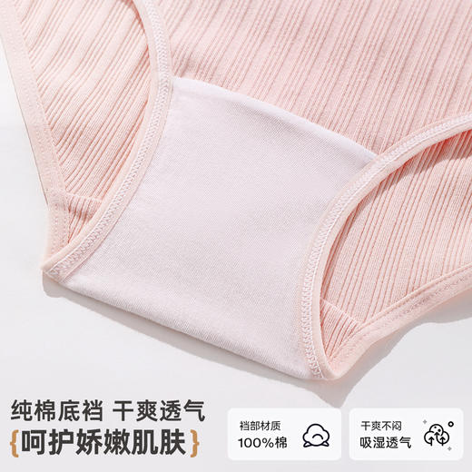 【3条装】雅黛俪孕妇女士内裤可调节松紧带纯棉裆底舒适透气三角裤头 商品图5