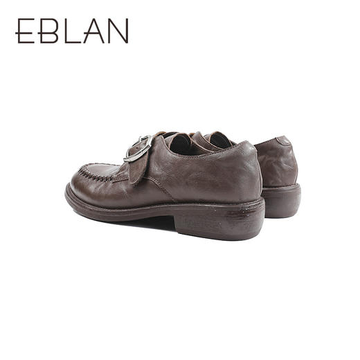 伊伴2026春季手工感穿编鞋口牛皮乐福鞋B26162602 商品图3