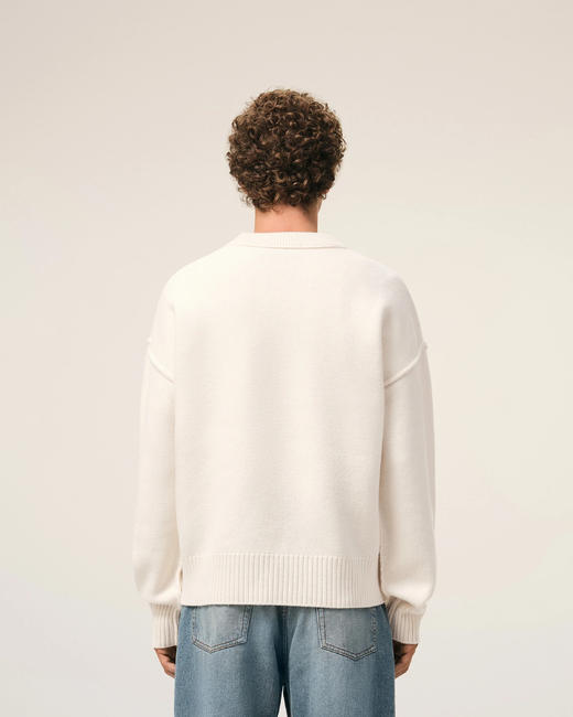 AMI DECOEUR 男女同款 撞色美利奴羊毛毡针织质感毛衣 12540 商品图12