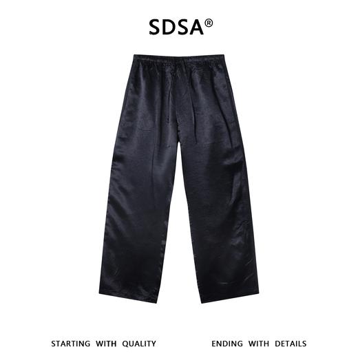 SDSA男装2026新款高贵轻奢时尚简约褶皱抽绳直筒休闲裤百搭宽松 商品图0