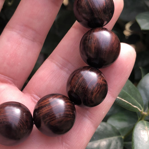 【青山特惠】 1.8*13颗海南黄花梨紫油梨满纹老料文玩手串h130 商品图3