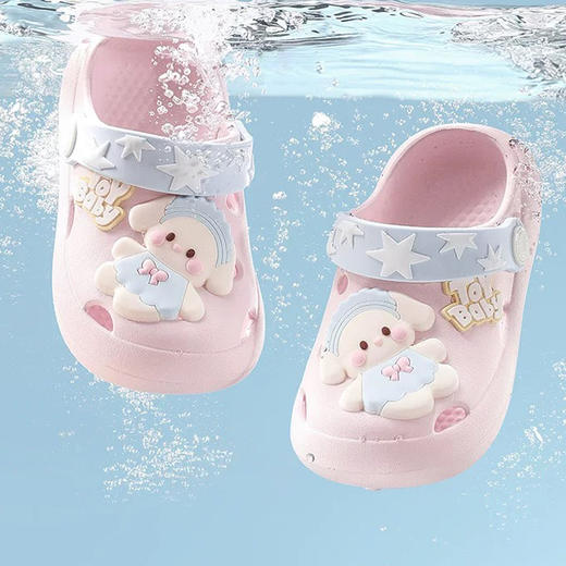 【洞洞鞋】女童可爱室内花园鞋男童软底包头沙滩鞋外穿夏季男宝女宝洞洞鞋【WG26331】 商品图0