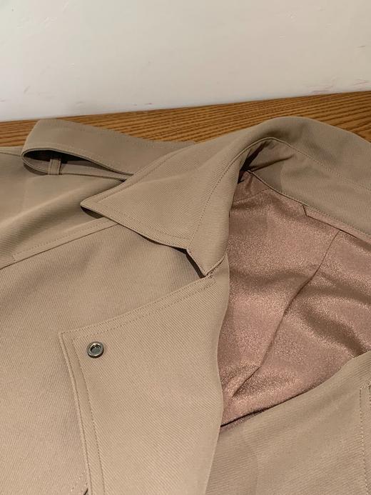 【高品质私服】【ZZ经典棕色英伦休闲风衣】面料柔韧垂感斜纹，触感如丝缎般柔滑G1529-CC【无标出货 介意慎拍】 商品图12