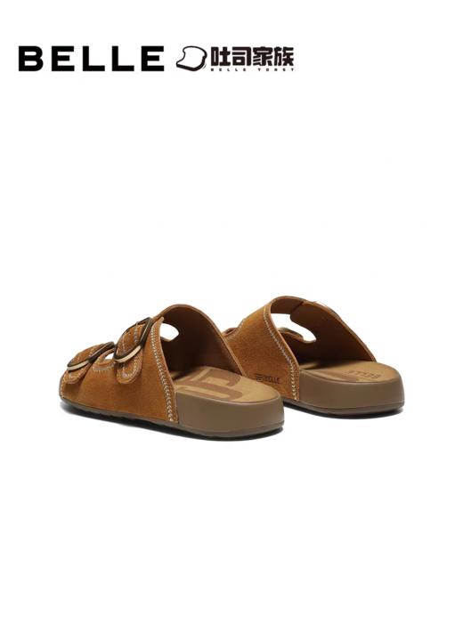 BF楼周雨彤同款百丽QQ吐司1代升级版吐司勃肯鞋女款2026新款拖鞋F5X1D 商品图3