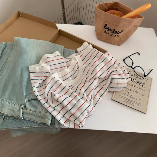 清透感莱赛尔亚麻针织防晒罩衫！女26春秋韩版宽松圆领冰丝长袖上衣！ 商品图1