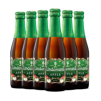 Lindemans林德曼苹果啤酒250ml*6瓶 比利时进口 果味精酿 京东自营踏春送礼 商品图2