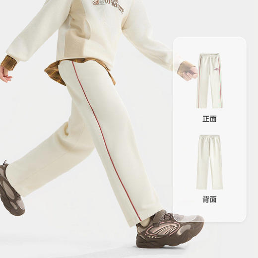 安踏儿童装女童裤子运动裤春秋款2026春季新款大童宽松休闲直筒裤362621707 商品图5