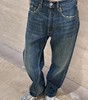 经典剪裁    MM6复古水洗直筒牛仔裤  9分直筒剪裁   四缝线  毛边磨破裤脚 商品缩略图0