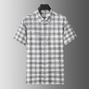 【DG】大依优型大码男装夏季棉麻格子短袖衬衫透气商务休闲短袖T恤300斤 商品缩略图2