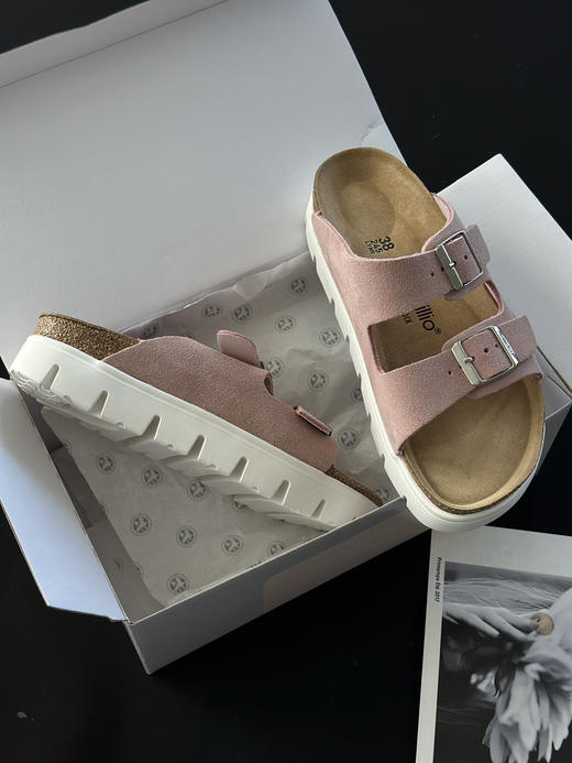 39-9 免带品 勃肯全新papillio系列 软木拼合EVA厚底 双带勃肯拖鞋 准码选 缓震舒适好穿 商品图9