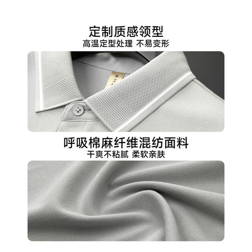 【DG】大依优型大码男装夏季翻领POLO衫短袖上衣商务宽松弹力T恤上衣 商品图3