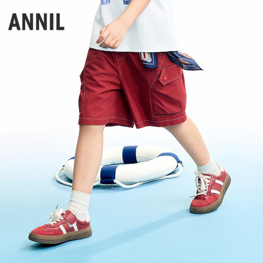 【实体店同款】男童全腰梭织中裤夏季新款安奈儿童装AB626153 商品图0