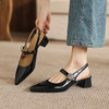 阿么手工女鞋气质通勤简约尖头玛丽珍鞋2026新款包头凉鞋女款4CM 商品缩略图1
