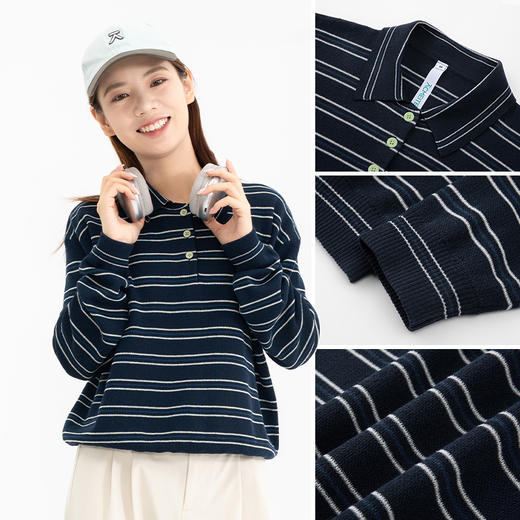 【出游季特惠-春夏新品】ACMEITEM爱棵米-女士半开襟毛衫GAH2770126A 商品图2