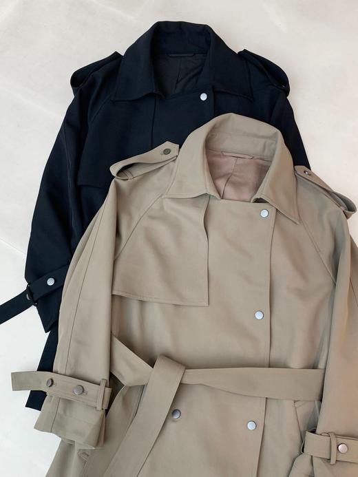 【高品质私服】【ZZ经典棕色英伦休闲风衣】面料柔韧垂感斜纹，触感如丝缎般柔滑G1529-CC【无标出货 介意慎拍】 商品图8