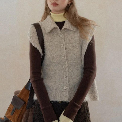 针织小马甲｜四色可选，拉长身材比例，视觉显高显瘦 商品图4