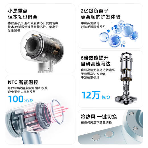 下单即赠磁吸隔热风嘴！索爱 负离子恒温高速吹风机M9 商品图10