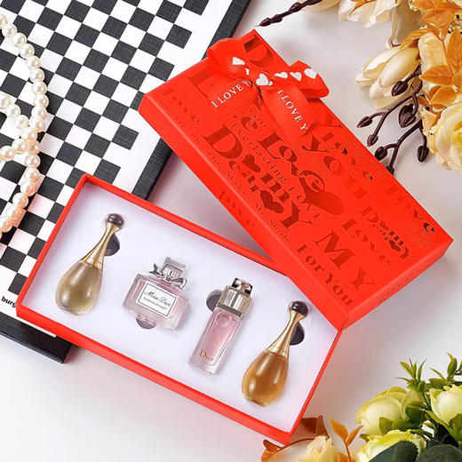 【春日限定 限时特惠】Dior迪奥红色LOVE香水四件套礼盒 商品图1