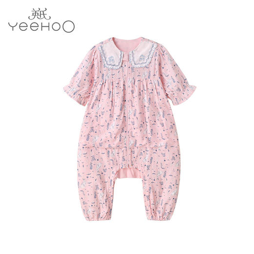 英氏儿童睡袋赛柔丝分腿夏季女宝宝婴儿YESFJ12011A 商品图0