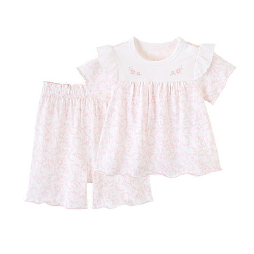 英氏儿童短袖家居服圆领套装女童睡衣 春夏季新款YZJCJ2P015A 商品图4