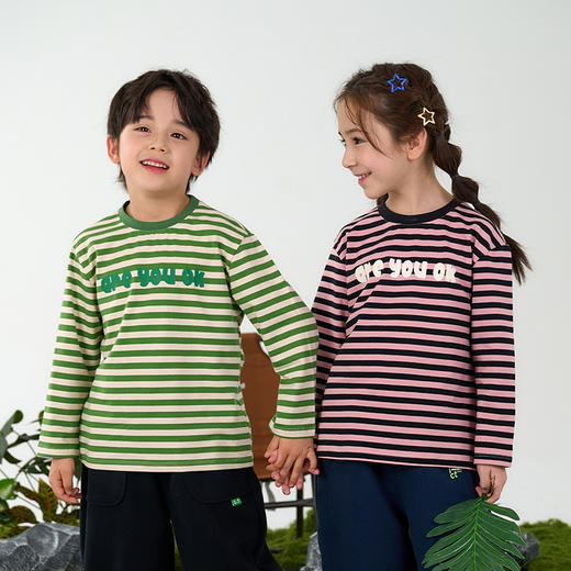 【会呼吸的T】棉花堂   针织长袖条纹T恤   百搭有型   10A级抗菌  FD61011 商品图6